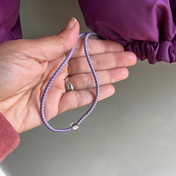 Women's L.L. Bean Reversible Purple Down Puffer Jacket Lightweight Coat Winter - Picture 10 of 11